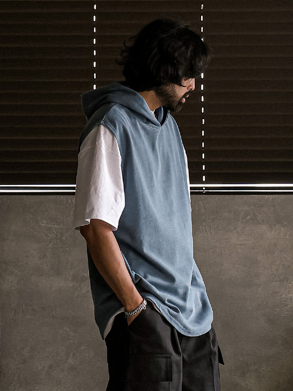 (XL-4XL)<br>스토퍼리 顔料 후드나시