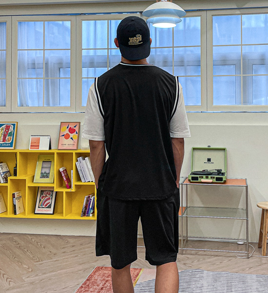 (XL-4XL)<br>모찰리 袖なし+난디망 バンディング半ズボン