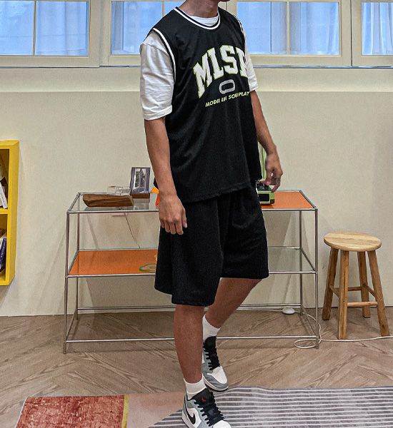 (XL-4XL)<br>모찰리 袖なし+난디망 バンディング半ズボン