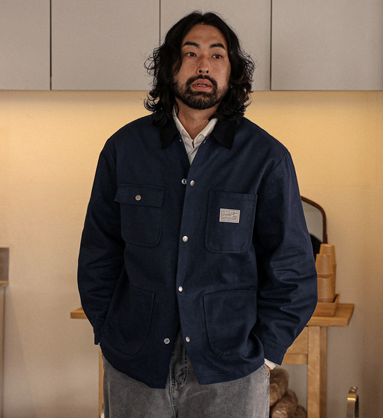 (XL-6XL)<Br>코스토마 골덴카라 作業ジャケット