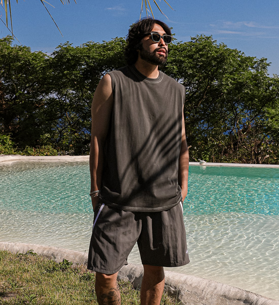 (L-5XL)<BR>머렐스 顔料 袖なし