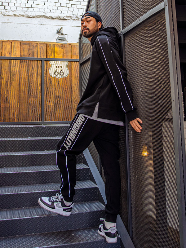 (L-5XL)<br>빈자리 삥줄 フードティーシャツ