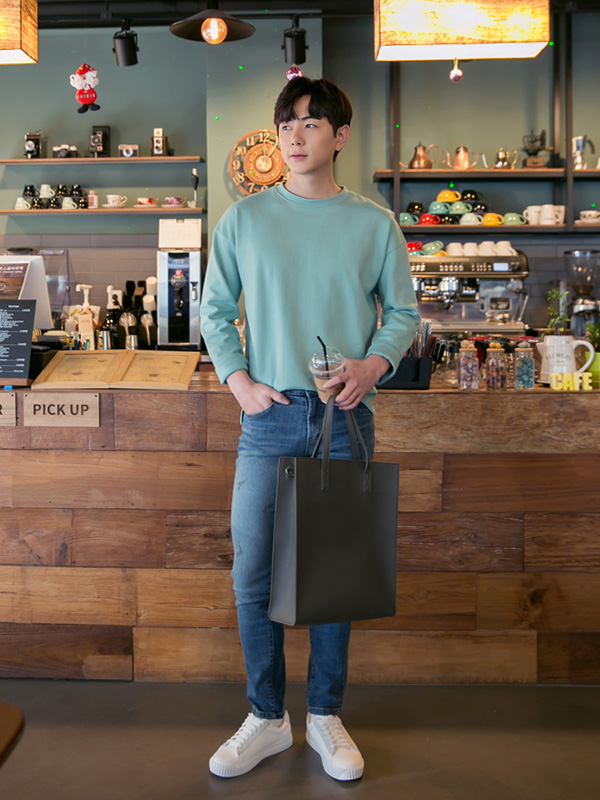 (L~5XL)<br>환절기 長袖Tシャツ