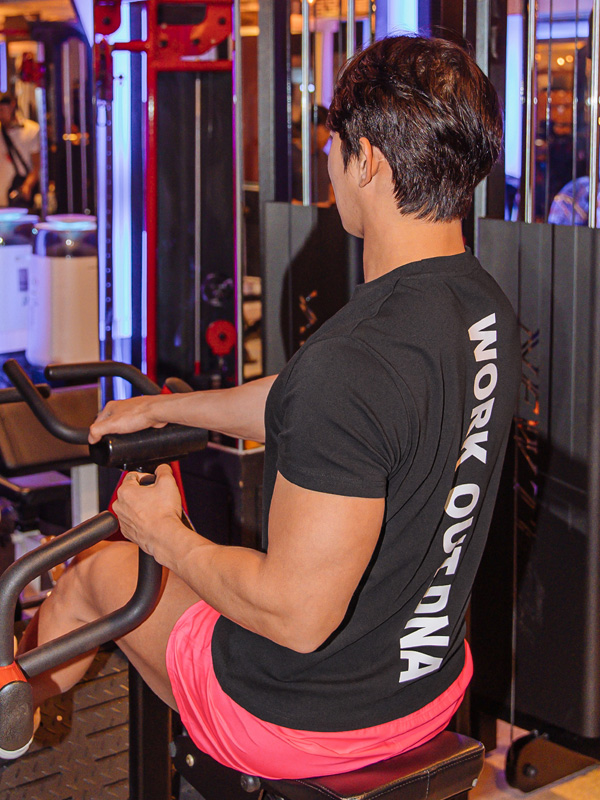 (L-6XL)<br>라나오 エコロン マッスルフィット半袖Tシャツ<br><font color=