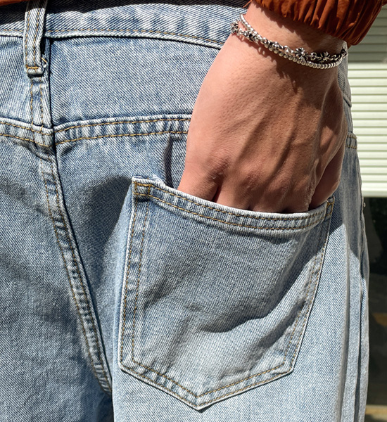 (S-5XL)<BR>메리드 広範囲 デニムパンツ 816