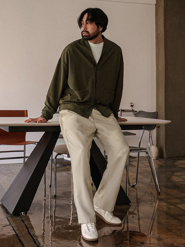 (L-5XL)<BR>고린드로 標準フィット バンディングスラックス 66