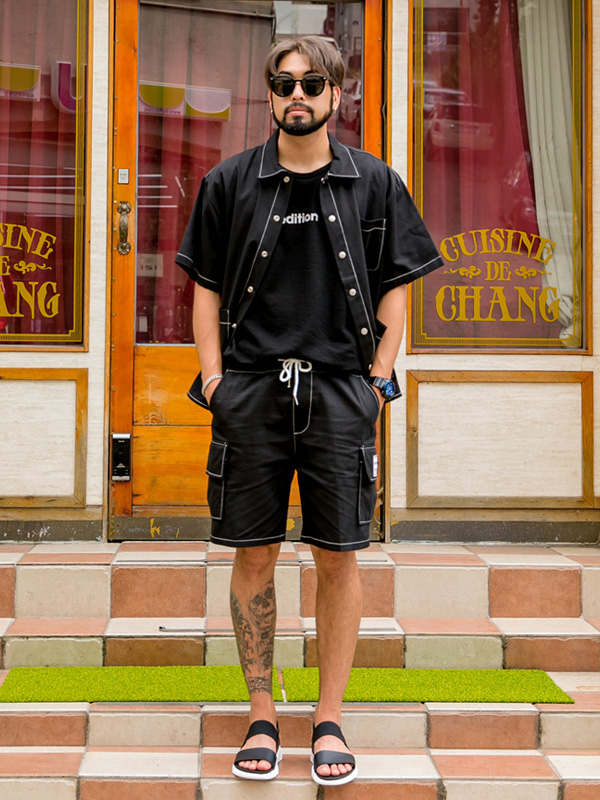 (M-5XL)<BR>핫앤콜드 カーグ バンディング半ズボン