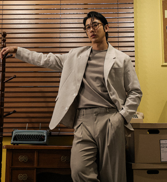 (L-4XL)<br>버타노 ヘリンボーン リネンのジャケット