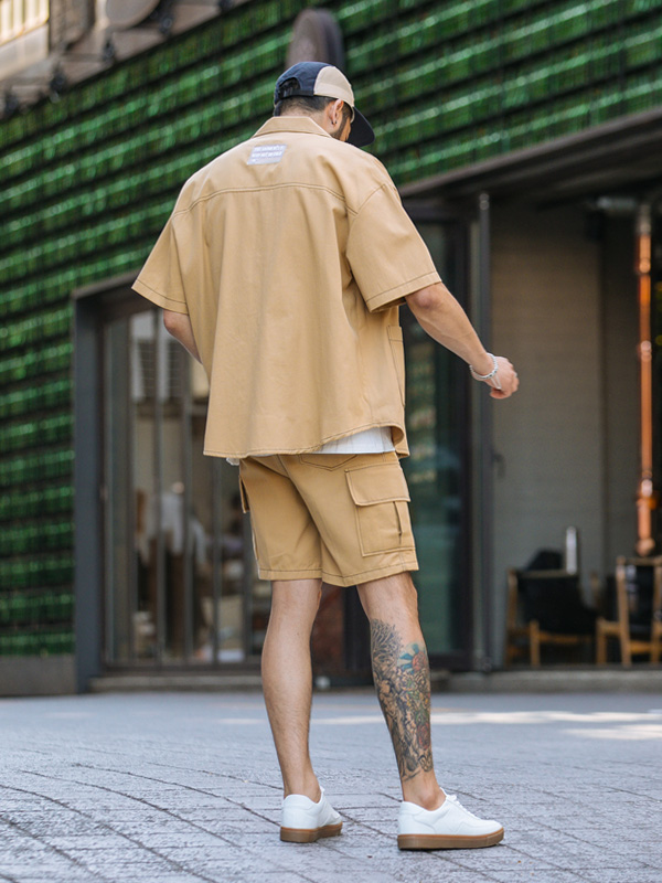 (XL-6XL)<BR>마르틴 半そで シャツ&ジャケット+핫앤콜드 カーグ バンディング半ズボン