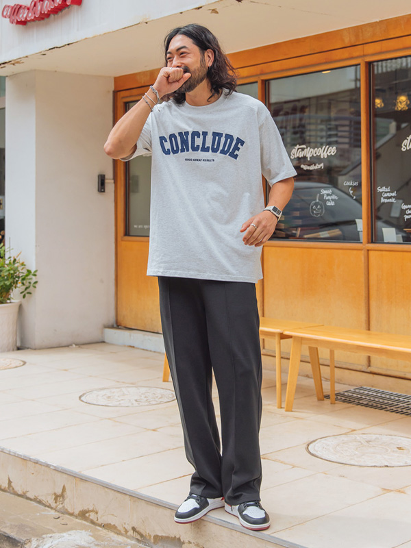 (L~5XL)<br>컨클루드 刺繍半袖シャツ