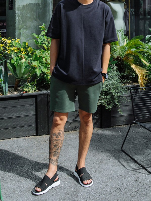 (M-5XL)<BR>충분해 ベーシック ハーフパン