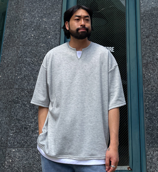 (XL-6XL)<BR>반드라 レイヤード 半そでティー