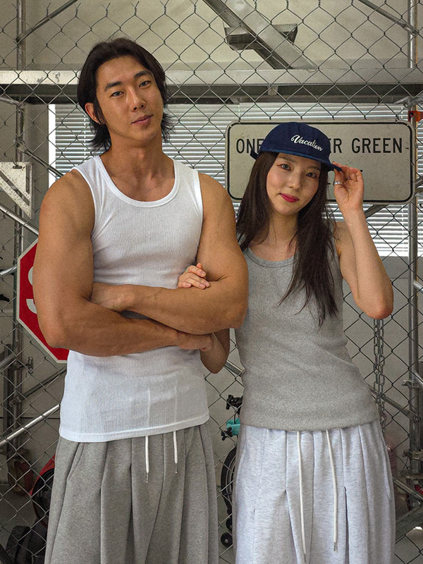 (M-5XL)<br>뉴 リブ袖なしシャツ