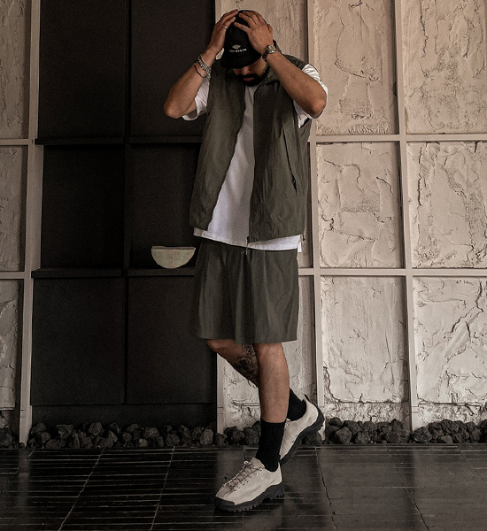 (XL-6XL)<BR>코르아토 ジップアップベスト SET1618+바카오두 バンディング半ズボン SET1618