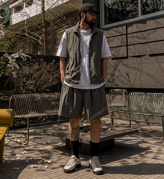 (XL-6XL)<BR>코르아토 ジップアップベスト SET1618+바카오두 バンディング半ズボン SET1618