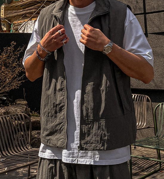 (XL-6XL)<BR>코르아토 ジップアップベスト SET1618+바카오두 バンディング半ズボン SET1618