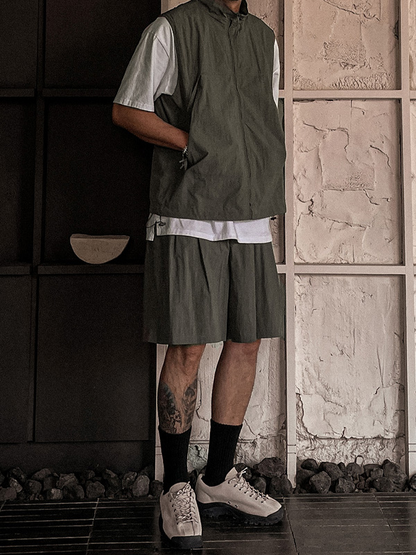 (XL-6XL)<BR>코르아토 ジップアップベスト SET1618+바카오두 バンディング半ズボン SET1618