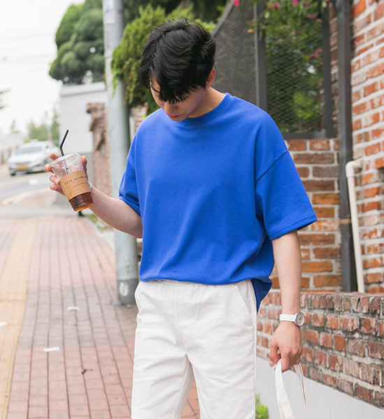 (L-5XL)<br>꼭필요해 半そでティー<br><font color="#fb5ec9"><B>[1+1]</B></font>