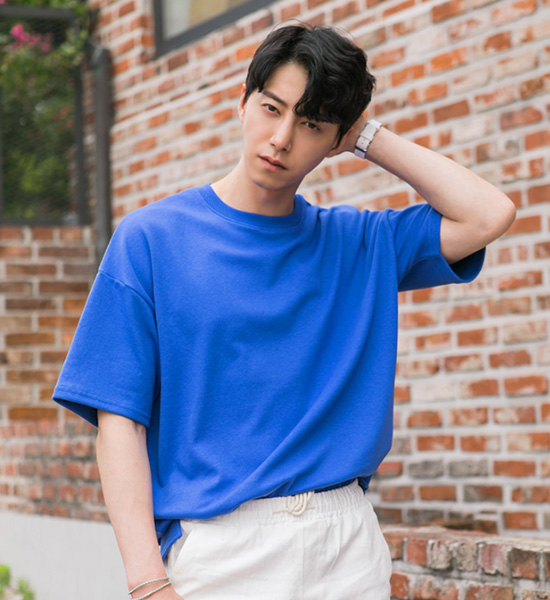 (L-5XL)<br>꼭필요해 半そでティー<br><font color="#fb5ec9"><B>[1+1]</B></font>