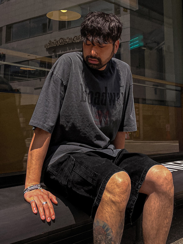 (XL-6XL)<BR>브로드리 顔料 半そでティー