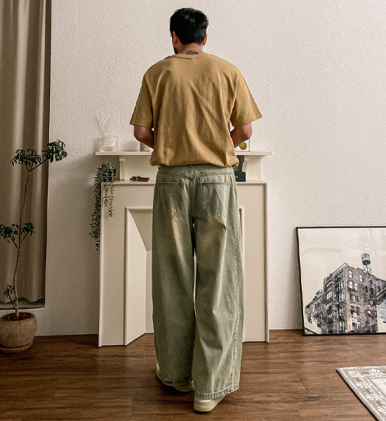 (30-46)<br>카파냐 ワイドフィット デニムパンツ