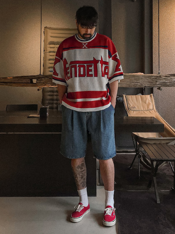 (XL-6XL)<BR>파트로브 半袖のニット