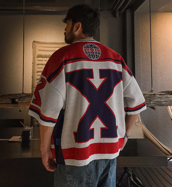 (XL-6XL)<BR>파트로브 半袖のニット
