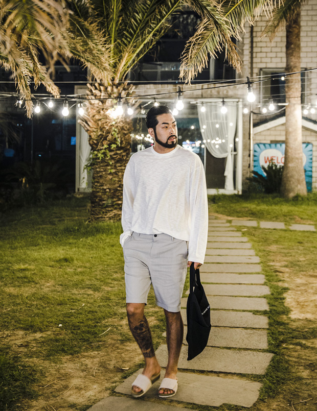 (L~5XL)<br>한올 長袖Tシャツ