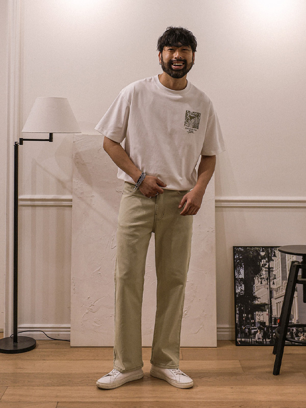 (L-6XL)<BR>로자렌 標準フィット 綿パンツ P006<br><font color="#098a09"><B>長さを選択 (基本的な,ロング+10cm)</B></font>