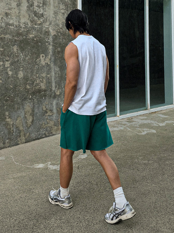 (L-5XL)<BR>올디핏 バンディング半ズボン