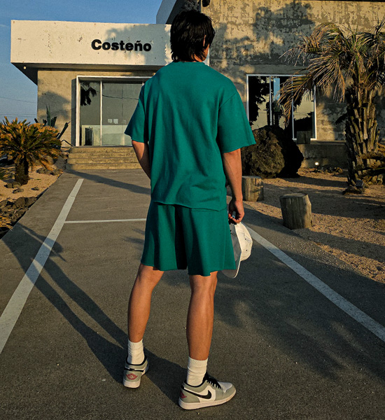 (L-5XL)<BR>올디핏 バンディング半ズボン