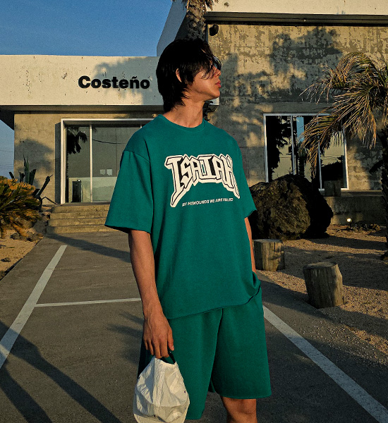 (L-5XL)<BR>포토코미 半そでティー