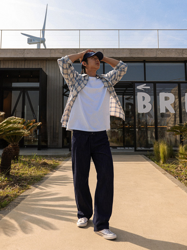 (L-5XL)<br>라드머노 チェック柄のシャツ N014