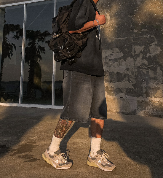 (XL-6XL)<br>크루노프 バミューダ デニムバンディングショートパンツ 40