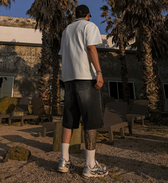 (XL-6XL)<br>크루노프 バミューダ デニムバンディングショートパンツ 40