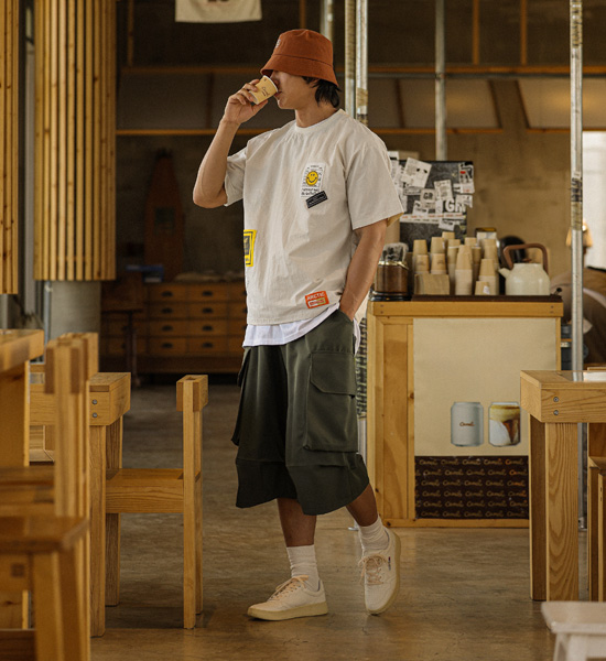 (XL-6XL)<BR>미슈콜 バミューダ カーゴバンディングショートパンツ