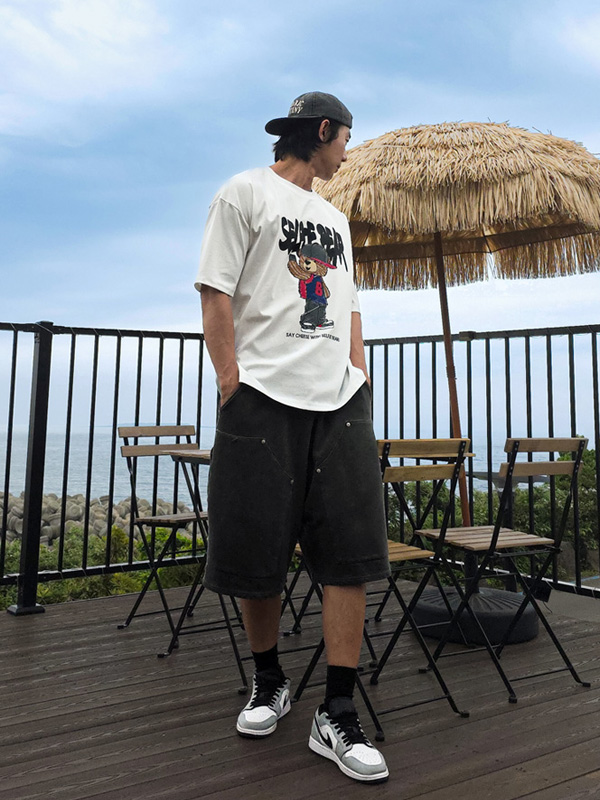 (L-5XL)<br>셀피베어 半そでティー