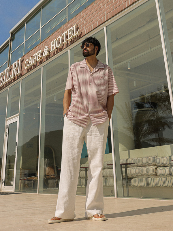 (XL-6XL)<BR>나틴즈 ストライプ 半袖シャツ N009