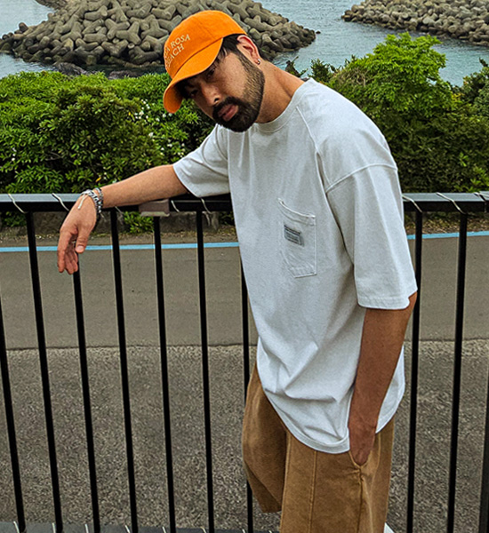 (L-5XL)<BR>루아코 顔料 切開半袖Tシャツ T016