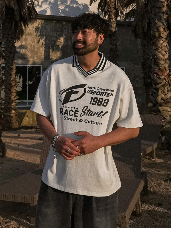 (XL-6XL)<br>트란카스 オープンカラー 半そでティー T031