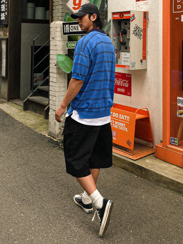 (L-5XL)<BR>야슈타 7부 カーゴバンディングショートパンツ