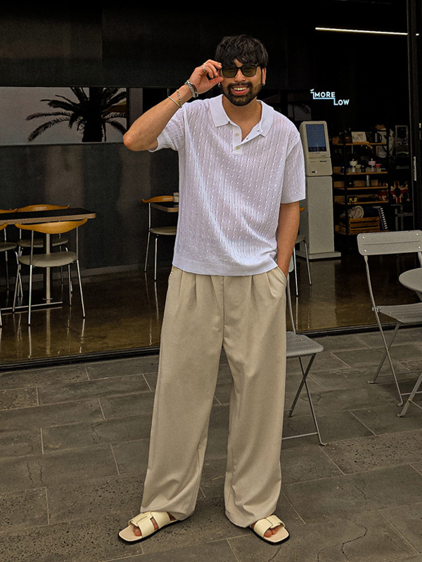 (M-4XL)<br>바랑카 ワイドフィット バンディングスラックス