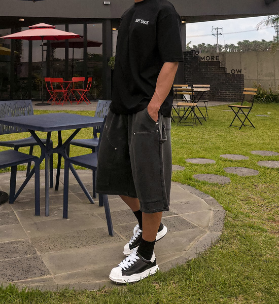 (XL-6XL)<br>그란하 顔料 バミューダ バンディング半ズボン P007