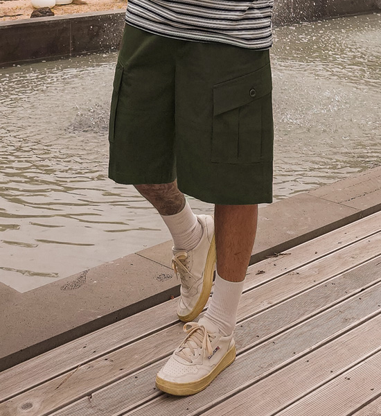 (L-5XL)<BR>마치티니 6부 カーゴバンディングショートパンツ