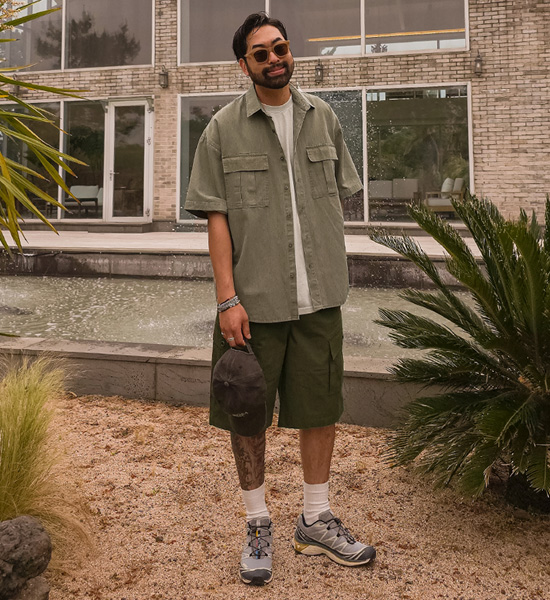 (L-5XL)<BR>마치티니 6부 カーゴバンディングショートパンツ