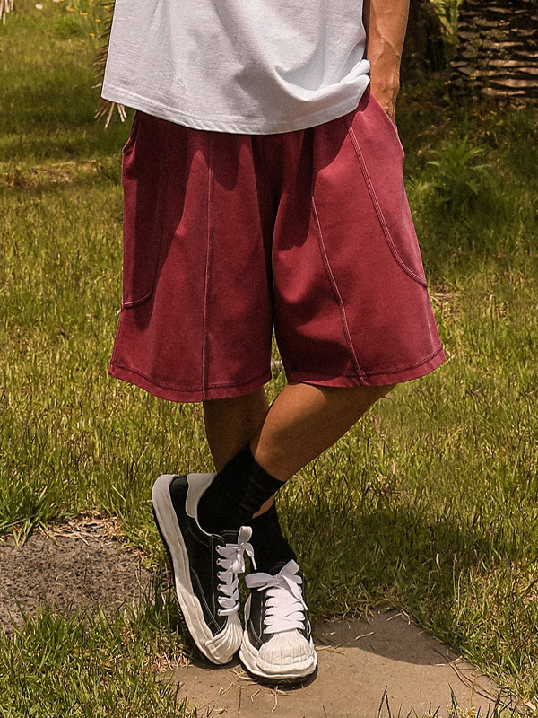 (XL-6XL)<BR>밀킨빌 顔料  バミューダ バンディング半ズボン