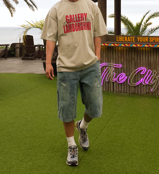 (M-4XL)<BR>아바칸 バミューダ デニムバンディングショートパンツ 692