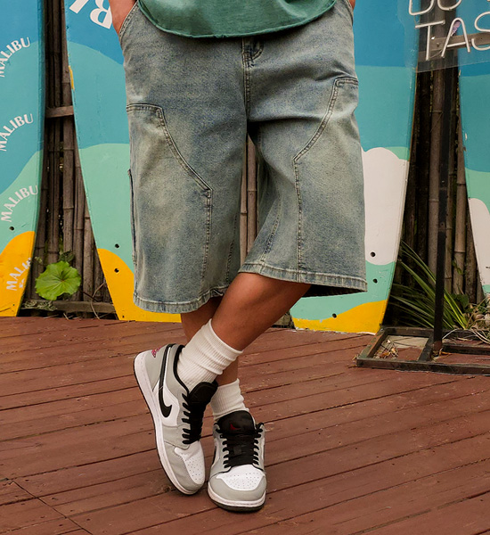 (M-4XL)<BR>아바칸 バミューダ デニムバンディングショートパンツ 692