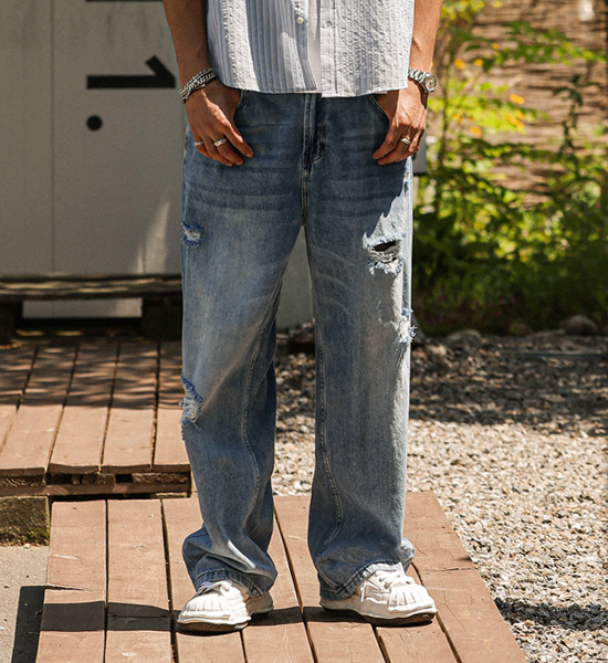 (28-40)<br>칸차스 セミワイドフィット デニムパンツ 8931