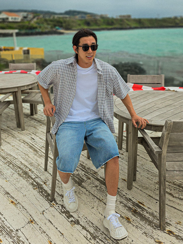 (XL-6XL)<BR>스비트 チェック半袖シャツ N010